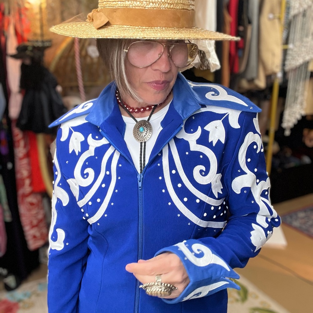 Women’s 1849 Authentic Ranchwear Rhinestone Western Show Jacket Medium RARE - Picture 2 of 12